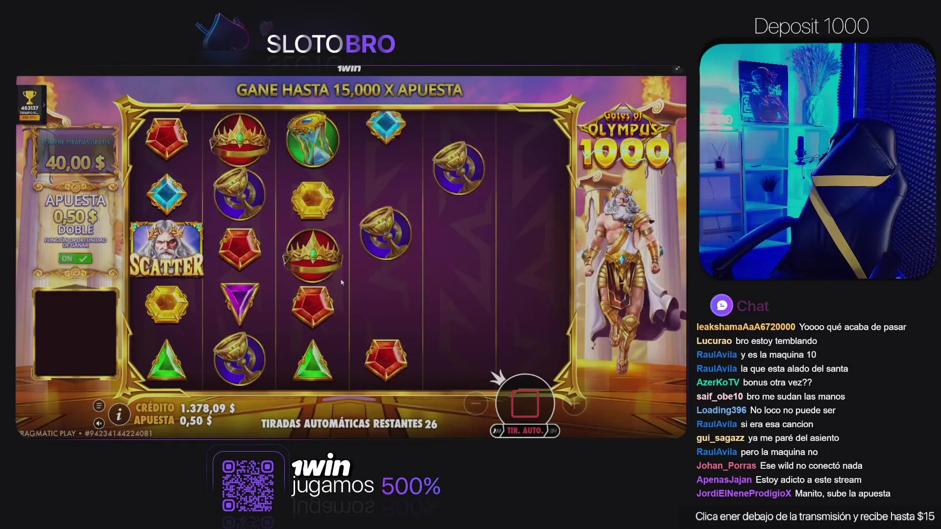 Banner hero oscuro con iluminación morada y turquesa para casino online